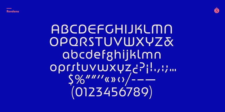 Пример шрифта Rondana Light Italic